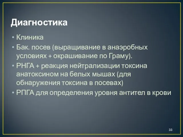 Диагностика Клиника Бак. посев (выращивание в анаэробных условиях + окрашивание по