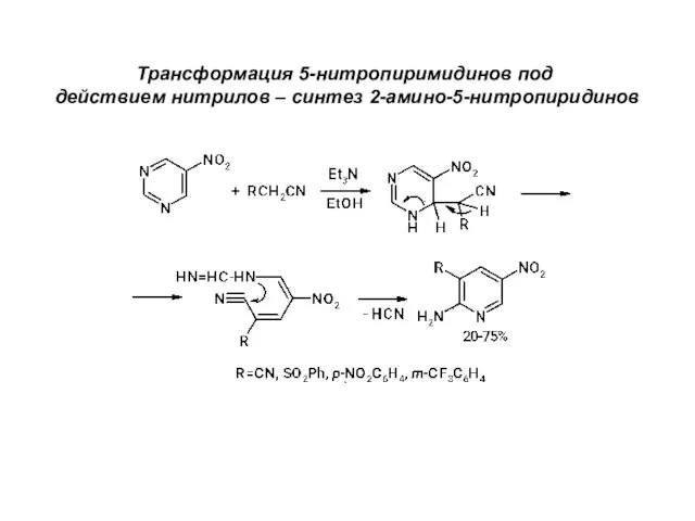 Трансформация 5-нитропиримидинов под действием нитрилов – синтез 2-амино-5-нитропиридинов