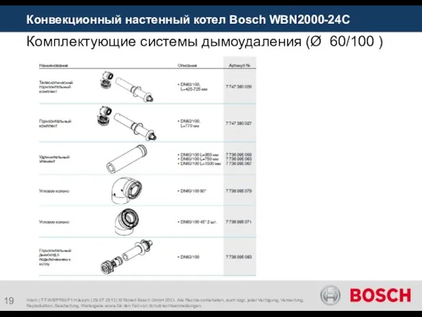 Комплектующие системы дымоудаления (Ø 60/100 ) Intern | TT-WB/PRM-P1 Hüseyni |