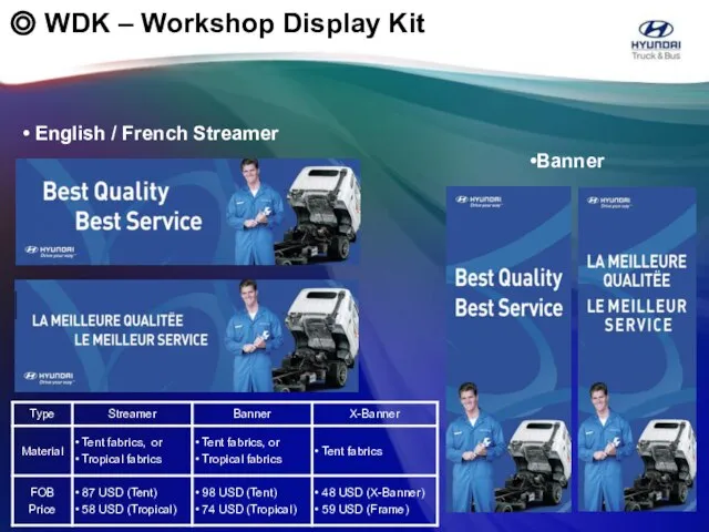 English / French Streamer Banner ◎ WDK – Workshop Display Kit