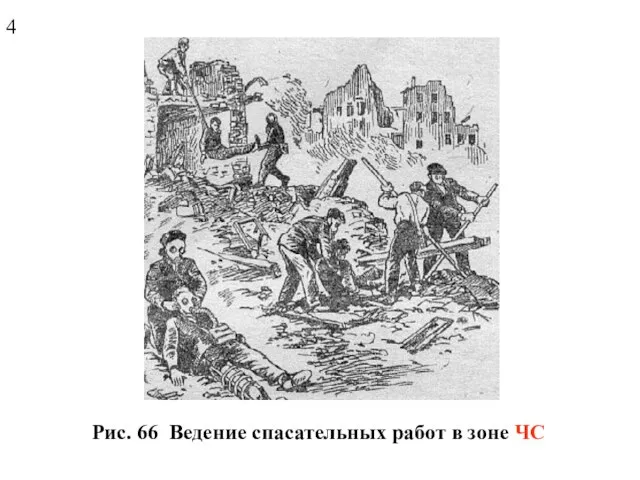 Рис. 66 Ведение спасательных работ в зоне ЧС 4