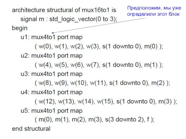 Предположим, мы уже определили этот блок