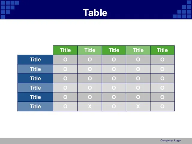 Company Logo Table