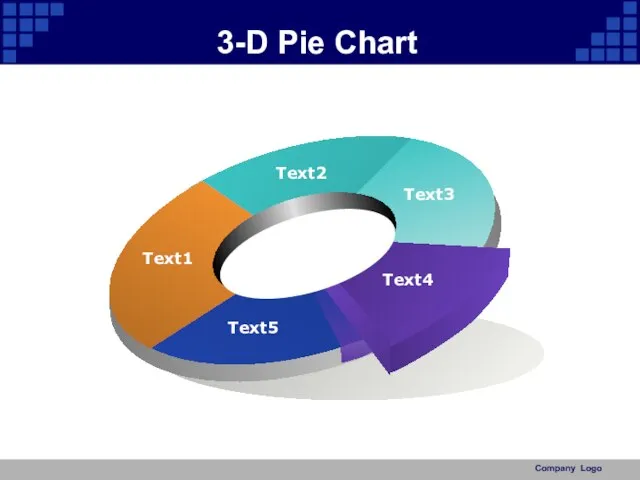 Company Logo 3-D Pie Chart