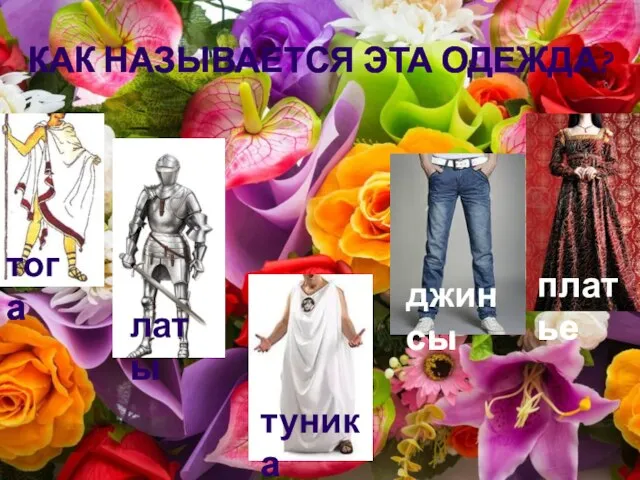 КАК НАЗЫВАЕТСЯ ЭТА ОДЕЖДА? тога латы туника джинсы платье