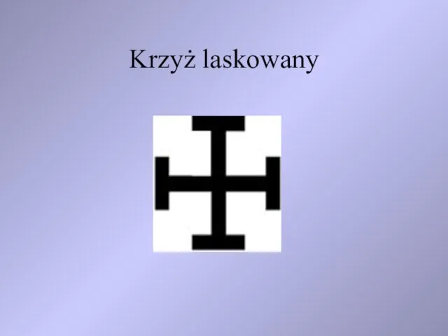 Krzyż laskowany