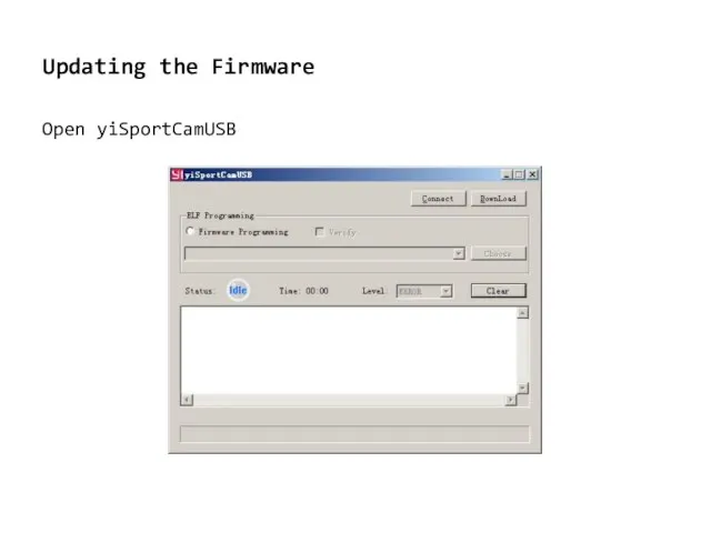 Updating the Firmware Open yiSportCamUSB