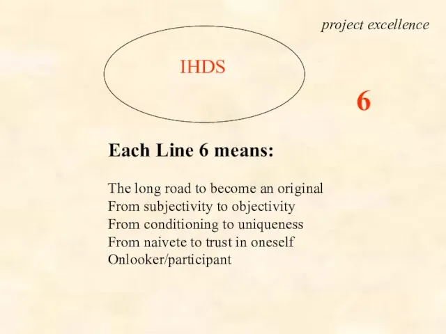 IHDS Each Line 6 means: The long road to become an