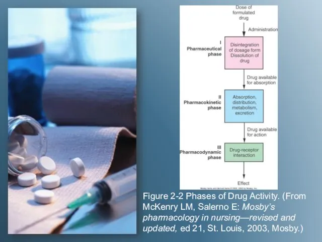 Figure 2-2 Phases of Drug Activity. (From McKenry LM, Salerno E: