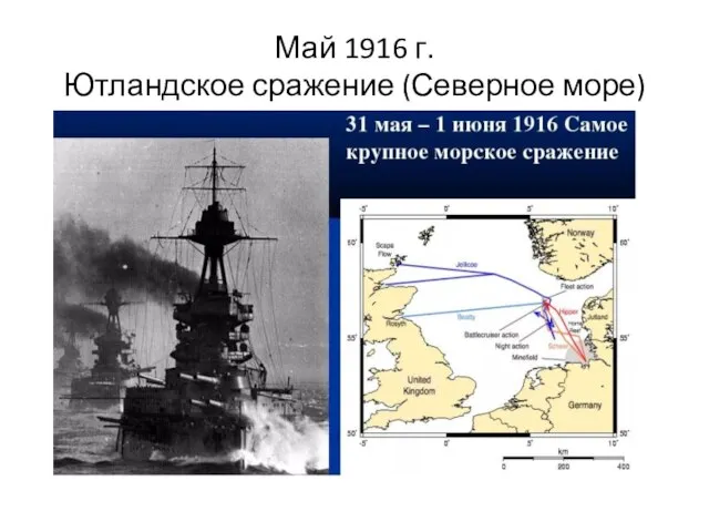 Май 1916 г. Ютландское сражение (Северное море)