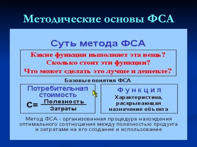 Методические основы ФСА