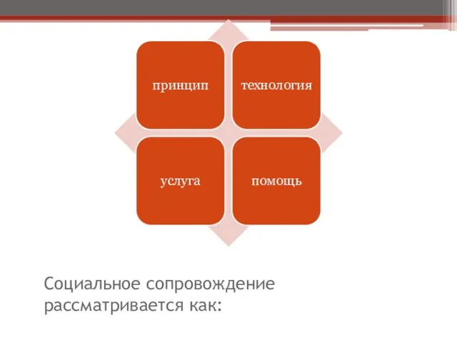 Социальное сопровождение рассматривается как: