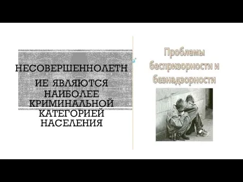 НЕСОВЕРШЕННОЛЕТНИЕ ЯВЛЯЮТСЯ НАИБОЛЕЕ КРИМИНАЛЬНОЙ КАТЕГОРИЕЙ НАСЕЛЕНИЯ