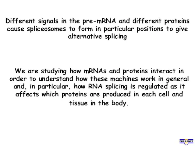 Different signals in the pre-mRNA and different proteins cause spliceosomes to