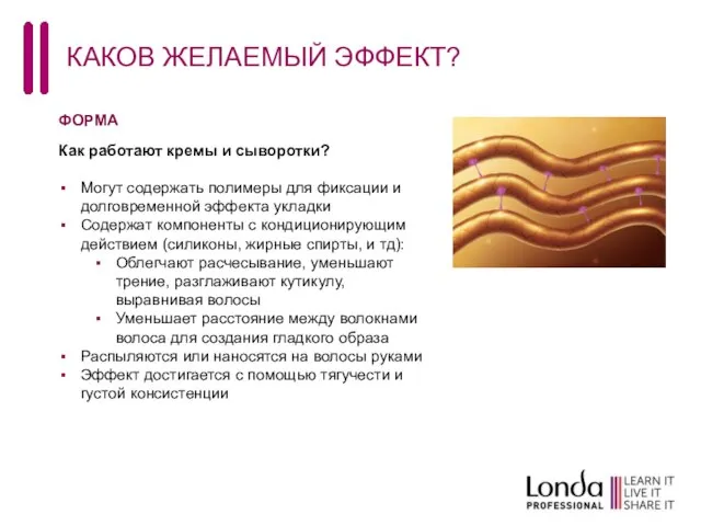 КАКОВ ЖЕЛАЕМЫЙ ЭФФЕКТ? ФОРМА Как работают кремы и сыворотки? Могут содержать