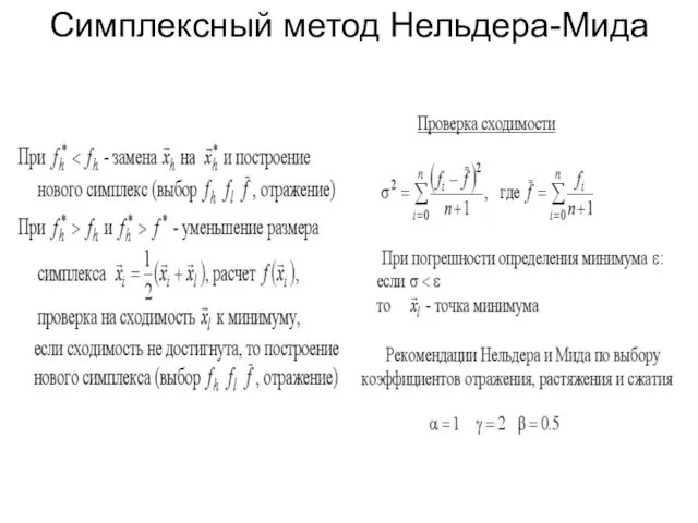 Симплексный метод Нельдера-Мида