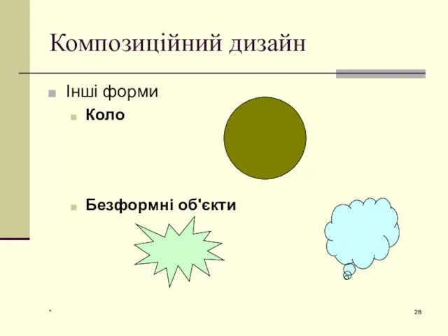 * Композиційний дизайн Інші форми Коло Безформні об'єкти