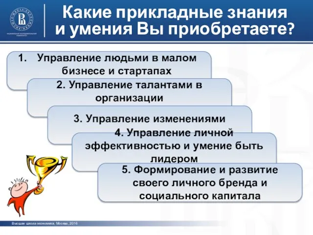 Какие прикладные знания и умения Вы приобретаете? Управление людьми в малом