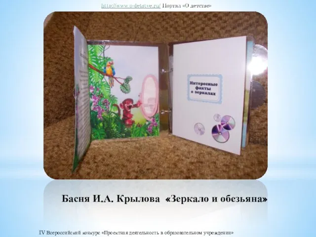 Басня И.А. Крылова «Зеркало и обезьяна» IV Всероссийский конкурс «Проектная деятельность в образовательном учреждении»