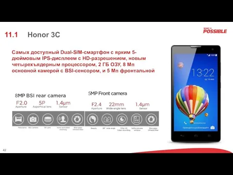 Самых доступный Dual-SIM-смартфон с ярким 5-дюймовым IPS-дисплеем с HD-разрешением, новым четырехъядерным