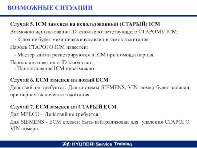 Случай 5. ICM заменен на использованный (СТАРЫЙ) ICM Возможно использование ID