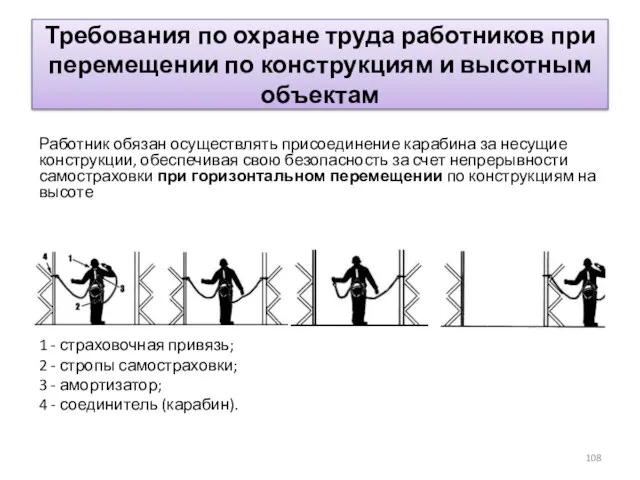 Требования по охране труда работников при перемещении по конструкциям и высотным