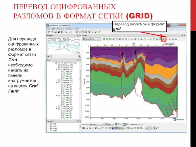 ПЕРЕВОД ОЦИФРОВАННЫХ РАЗЛОМОВ В ФОРМАТ СЕТКИ (GRID) Для перевода оцифрованных разломов