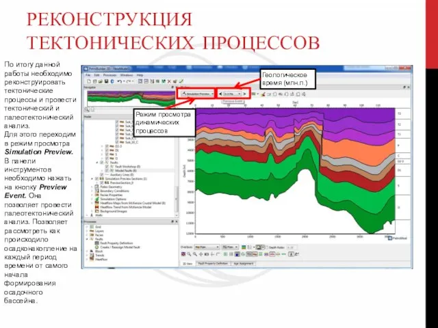 РЕКОНСТРУКЦИЯ ТЕКТОНИЧЕСКИХ ПРОЦЕССОВ По итогу данной работы необходимо реконструировать тектонические процессы