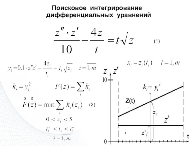 (1) (2) Поисковое интегрирование дифференциальных уравнений