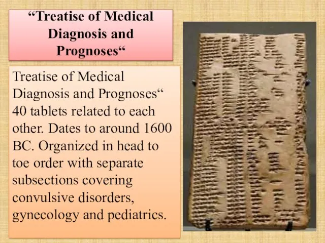 “Treatise of Medical Diagnosis and Prognoses“ Treatise of Medical Diagnosis and