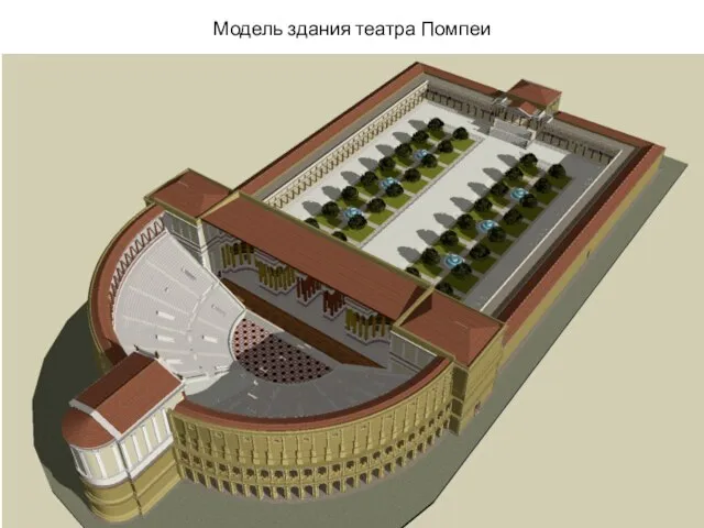 Модель здания театра Помпеи