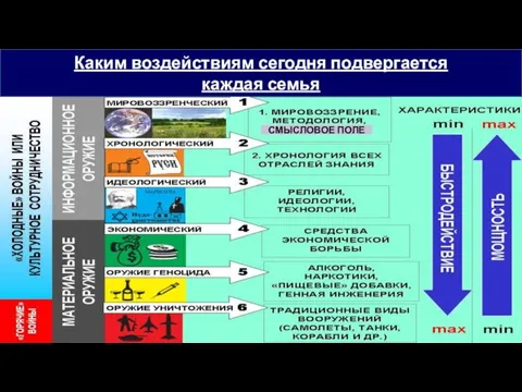 Каким воздействиям сегодня подвергается каждая семья СМЫСЛОВОЕ ПОЛЕ