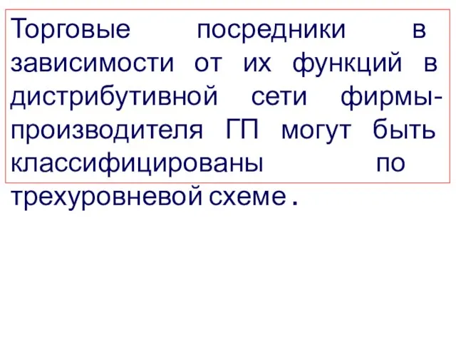 Торговые посредники в зависимости от их функций в дистрибутивной сети фирмы-производителя