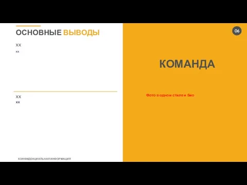 КОМАНДА ОСНОВНЫЕ ВЫВОДЫ 06 Фото в одном стиле и био