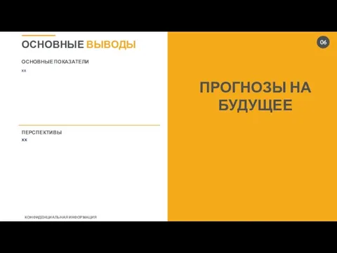 ПРОГНОЗЫ НА БУДУЩЕЕ ОСНОВНЫЕ ВЫВОДЫ 06