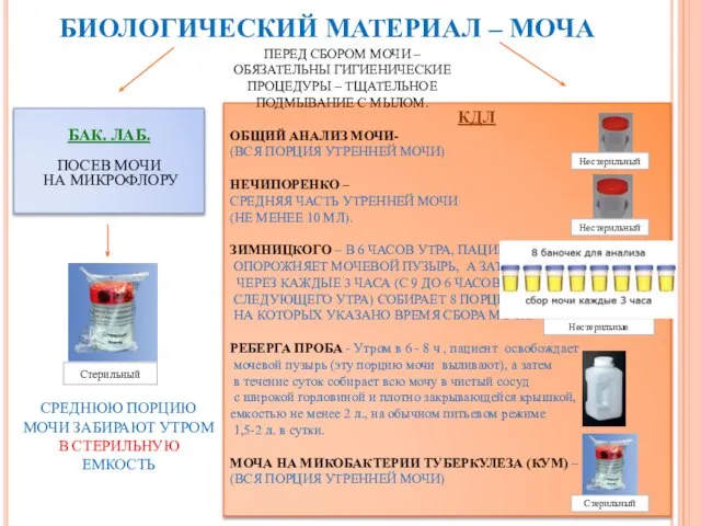 БИОЛОГИЧЕСКИЙ МАТЕРИАЛ – МОЧА КДЛ ОБЩИЙ АНАЛИЗ МОЧИ- (ВСЯ ПОРЦИЯ УТРЕННЕЙ