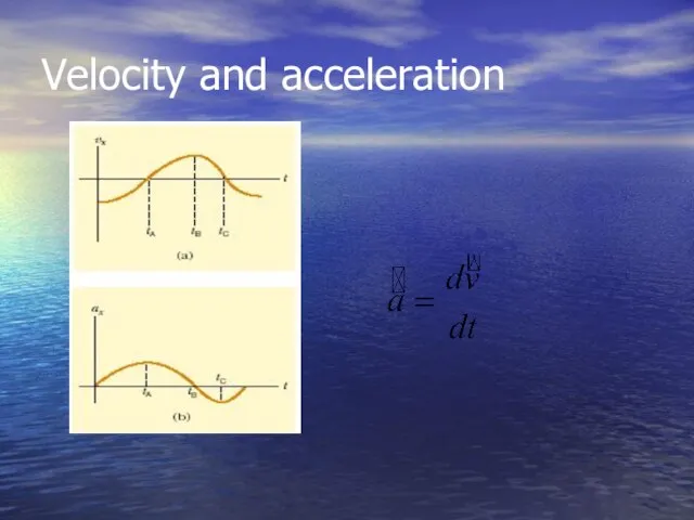 Velocity and acceleration