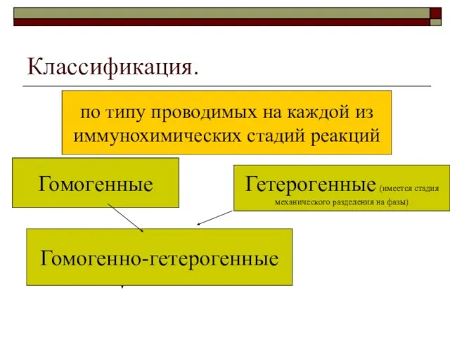 Классификация. Гомогенные Гетерогенные (имеется стадия механического разделения на фазы) по типу