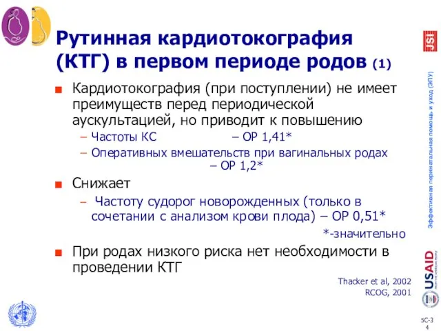 Рутинная кардиотокография (КТГ) в первом периоде родов (1) Кардиотокография (при поступлении)