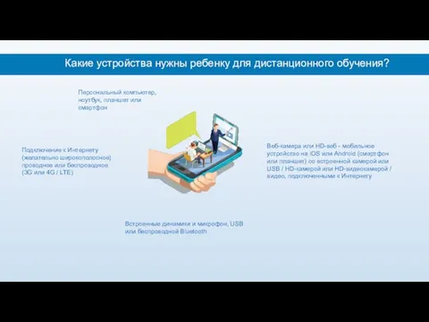 Какие устройства нужны ребенку для дистанционного обучения? Персональный компьютер, ноутбук, планшет