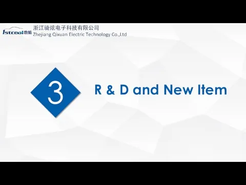 3 R & D and New Item