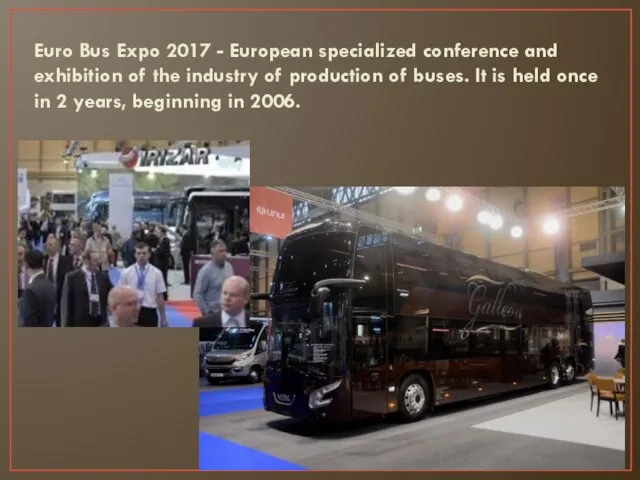 Euro Bus Expo 2017 - European specialized conference and exhibition of