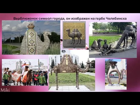 Верблюжонок символ города, он изображен на гербе Челябинска