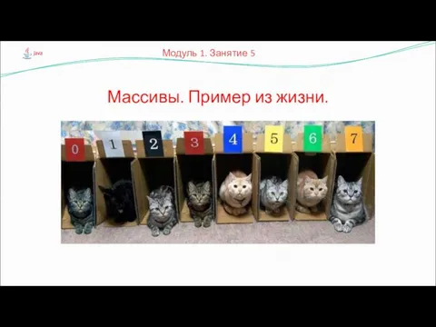 Массивы. Пример из жизни. Модуль 1. Занятие 5