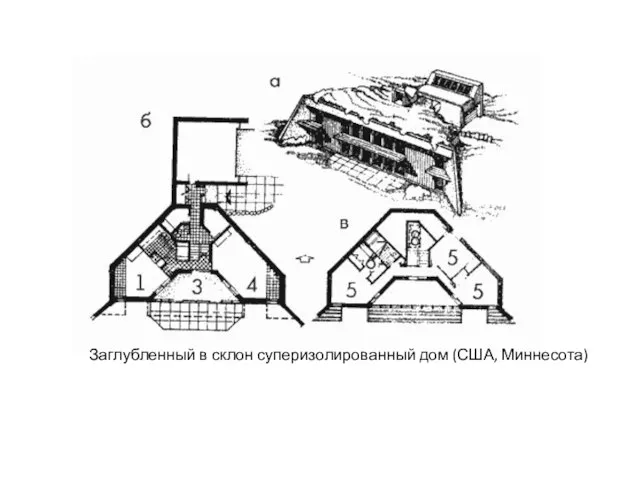 Заглубленный в склон суперизолированный дом (США, Миннесота)