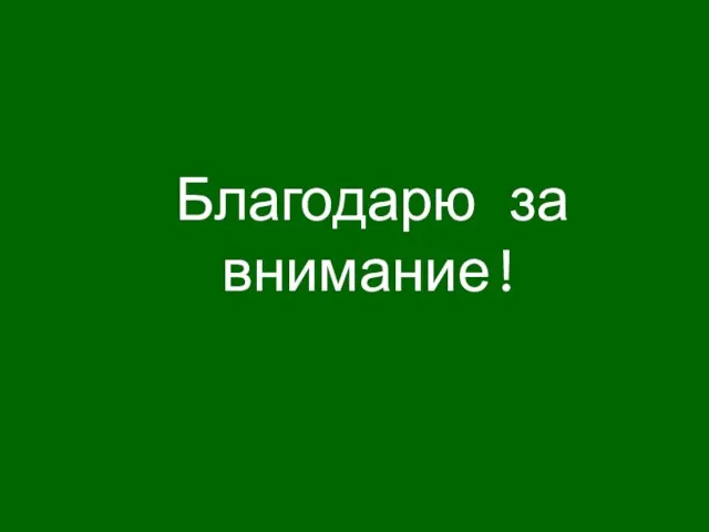 Благодарю за внимание!