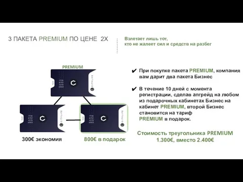 3 ПАКЕТА PREMIUM ПО ЦЕНЕ 2Х Бизнес Бизнес Взлетает лишь тот,