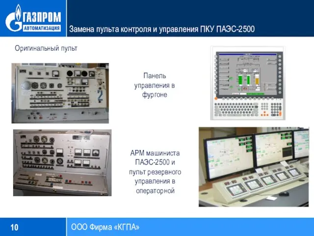 ООО Фирма «КГПА» Замена пульта контроля и управления ПКУ ПАЭС-2500 Оригинальный