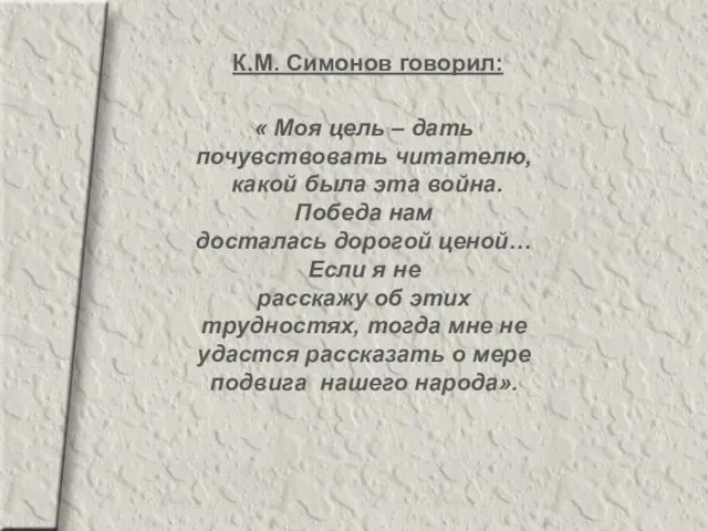 « Моя цель – дать почувствовать читателю, какой была эта война.