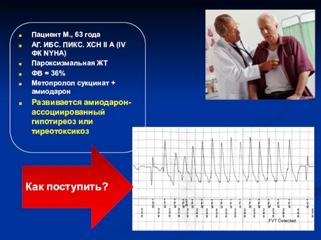 Пациент М., 63 года АГ. ИБС. ПИКС. ХСН II А (IV